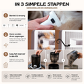 In drie simpele stappen je huisdier verzorgen met de SmartPaw FurVac ontharingsstofzuiger en het stofreservoir