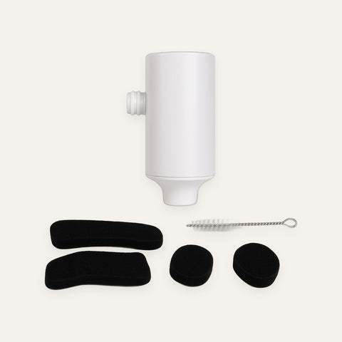 AquaFlow filter set: UV filter cartridge, 4 filters and cleaning brush