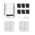 Filtervervangset met witte pads, zwarte schuimfilters en reinigingsborstel voor de SmartPaw FlowMate drinkfontein